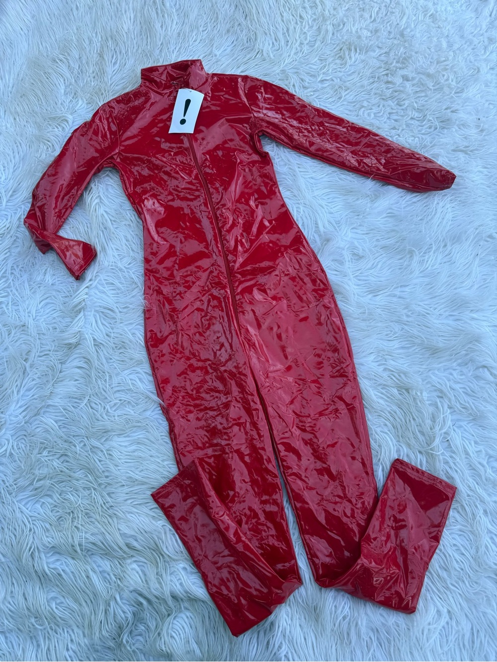 Women’s Britney Spears red latex bodysuit (D7)
